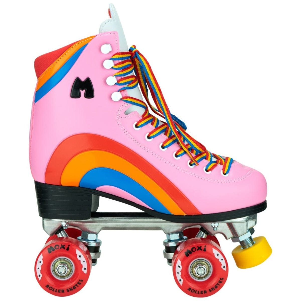 Moxi Rainbow Quad Roller Skates Bubblegum Pink — - Main Image