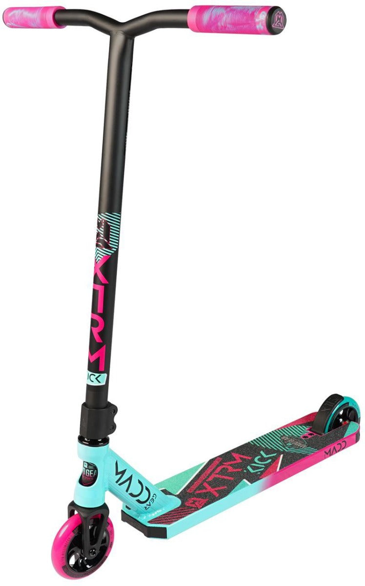 Madd Gear MGP Kick Extreme V5 Complete Stunt Scooter - Teal / Pink
