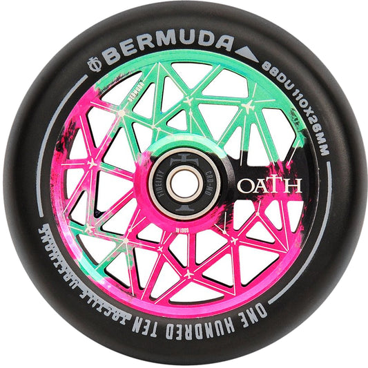 Oath Bermuda 120mm Stunt Scooter Wheel - Pink / Green