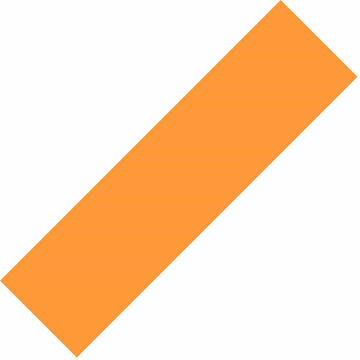 A diagonal neon orange rectangle, reminiscent of Skates.co.uk Stunt Scooter Griptape - Neon Orange, stands proudly against a white background, highlighting its ultra-grippy finish.