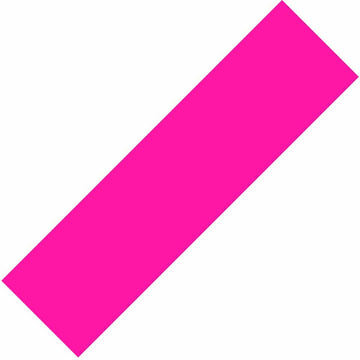 A vibrant neon pink diagonal rectangle on a plain white background, capturing the dynamic essence of Skates.co.uk's Stunt Scooter Griptape in Neon Pink with its ultra-grippy texture.