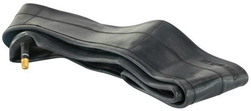 The Revvi Electric Bike Replacement Inner Tube - 18" by Revvi features a folded black tube with a metal valve stem, designed for 18" wheels—perfect for your Revvi Electric Bike and shown on a white background.