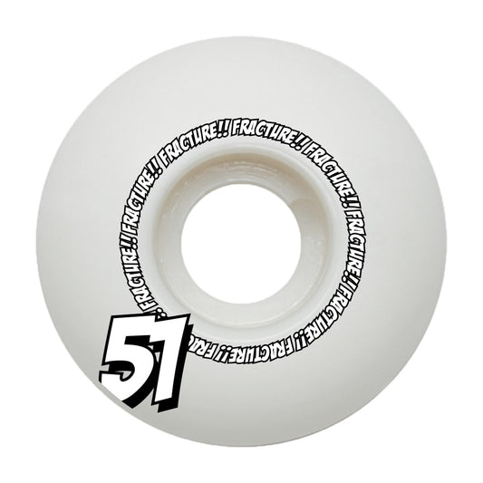 Fracture Comic Classic Skateboard Wheels - White - 51mm