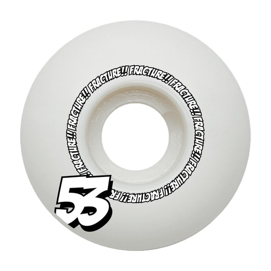 Fracture Comic Classic Skateboard Wheels - White - 53mm