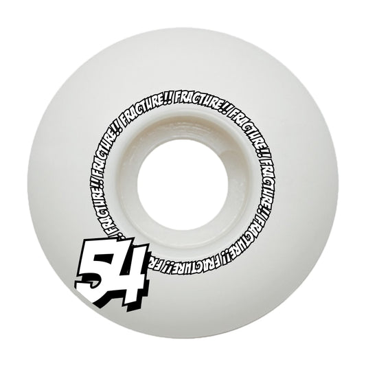Fracture Comic Classic Skateboard Wheels - White - 54mm