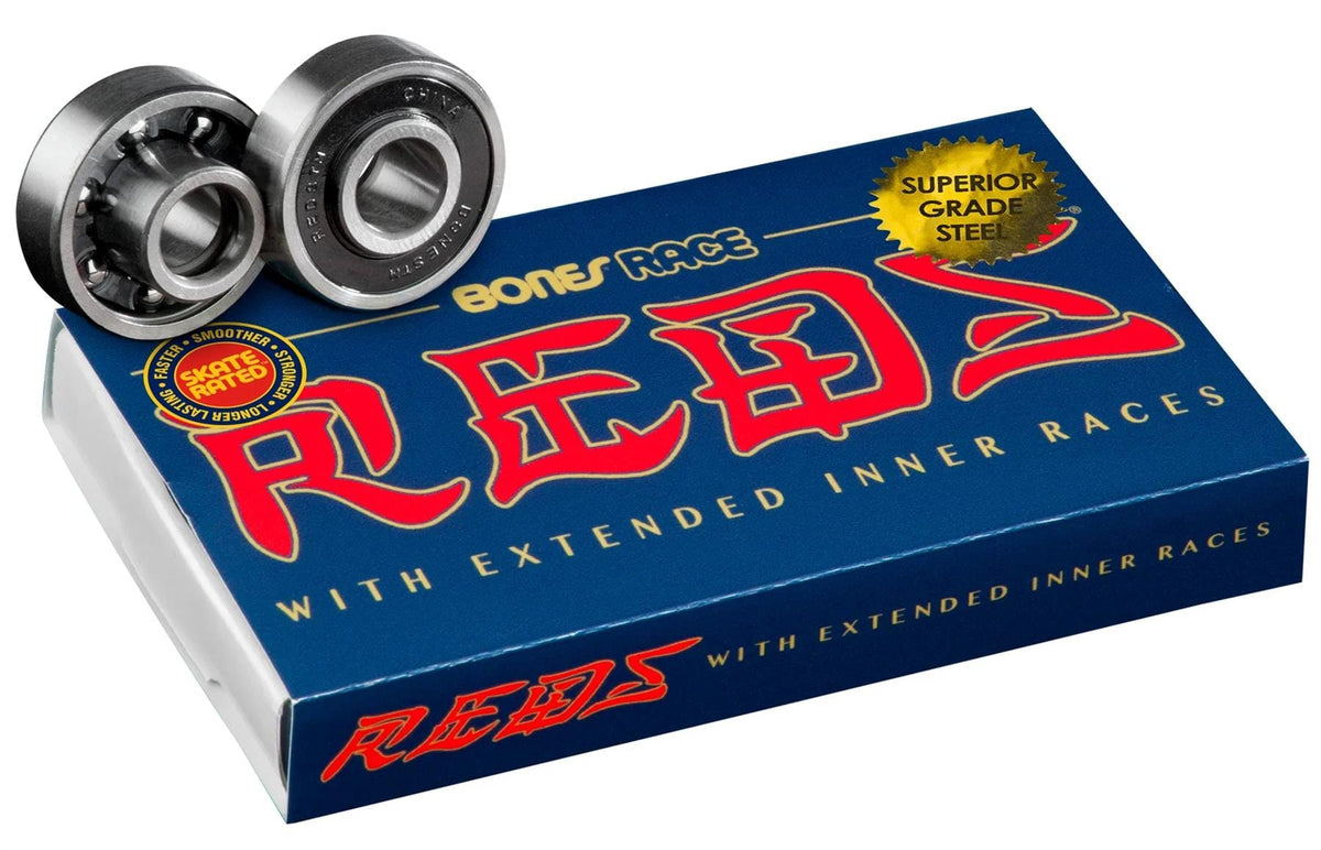 Bones Reds Sticker Bones Race Reds Skateboard Bearings - 8 Pack — Skates.co.uk
