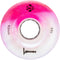 The Luminous LED 78A Quad Skate Wheel in Cotton Candy (62mm) features a pink and white glittery design, black Luminous logo near the center, and is perfect for outdoor quad skating.