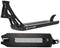 Root Industries Invictus V3 Black Stunt Scooter Deck (5.2" x 19.7") shown from the side with a cutout near the neck and bold Invictus V3 branding, and from above displaying a honeycomb-patterned grip on this lightweight deck.