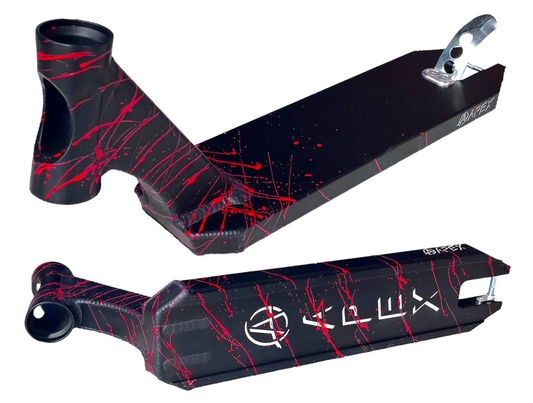 Apex Pro Splatter Black / Red Stunt Scooter Deck - 17.5" x 4.5"