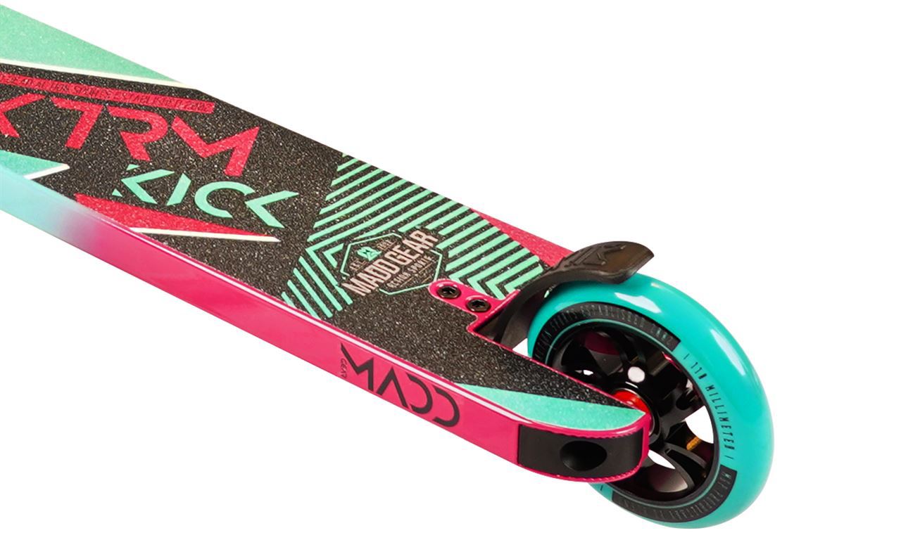 Madd Gear MGP Kick Extreme V5 Complete Stunt Scooter - Teal / Pink - Rear Wheel