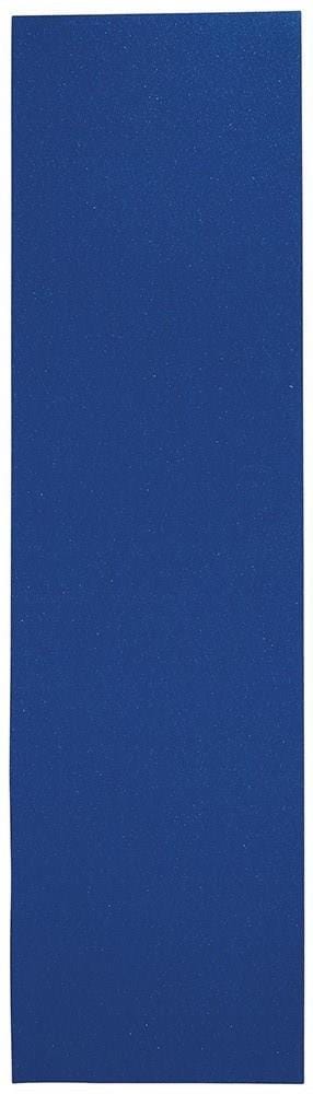 A plain blue rectangular mat, known for excellent grip and durability, is laid flat against a white background. Modeled on Enuff 9" Skateboard Griptape - Blue by the brand Enuff.
