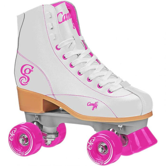 Candi Girl Sabina Womens Quad Roller Skates - White / Pink