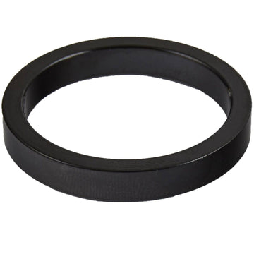 A Dial 911 Scooter Headset Spacer - 10mm in black, with a smooth surface and circular design, is placed against a plain white background.