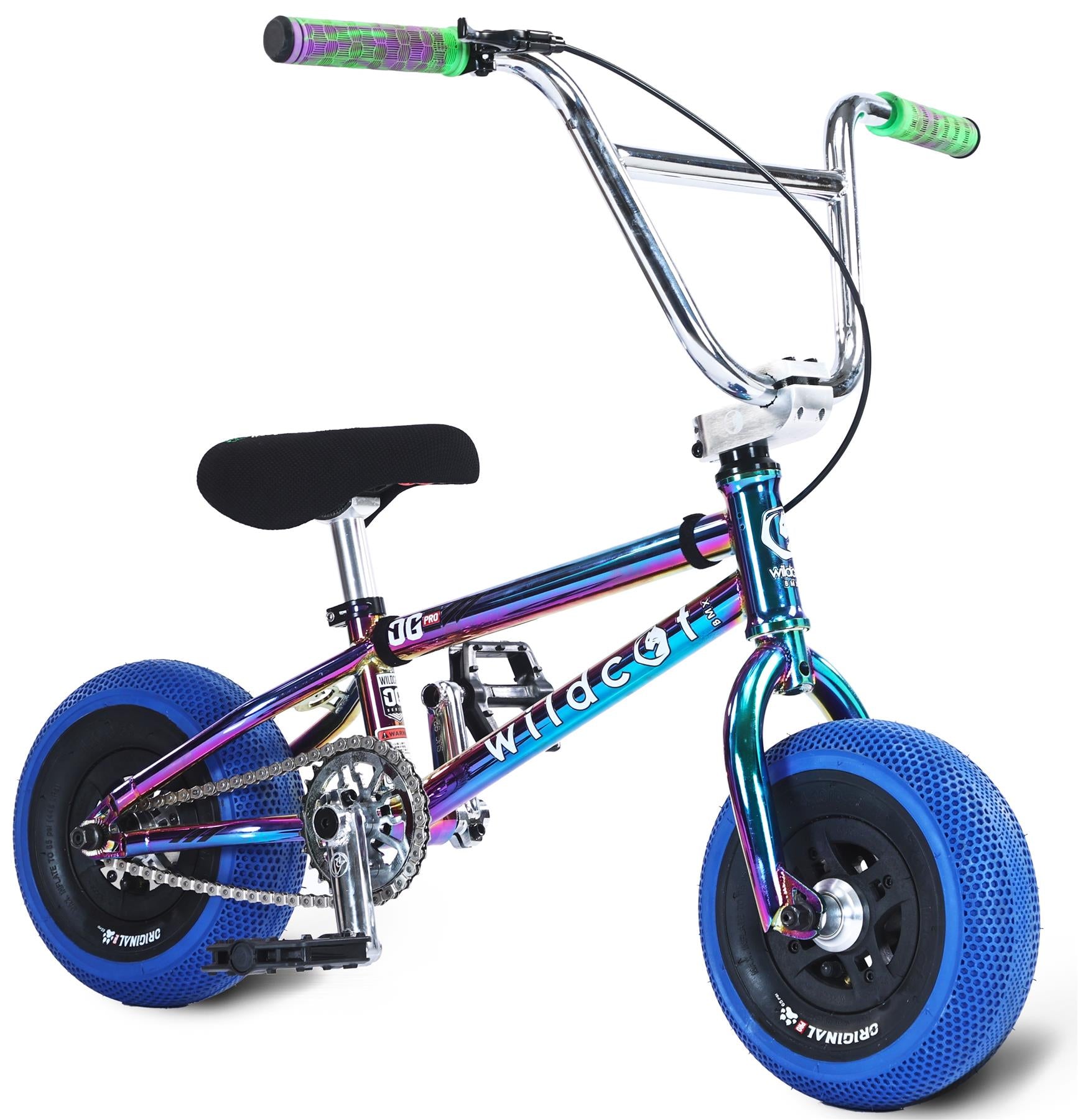 Wildcat OG Pro Mini BMX Bike - Joker Blue Neochrome — Skates.co.uk