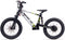The Duo 20" Blitz Kids Electric Balance Bike in white/black features thick rugged tires, a sturdy frame, disc brakes, front suspension fork, and bold "BLITZ" branding—ideal for any terrain.