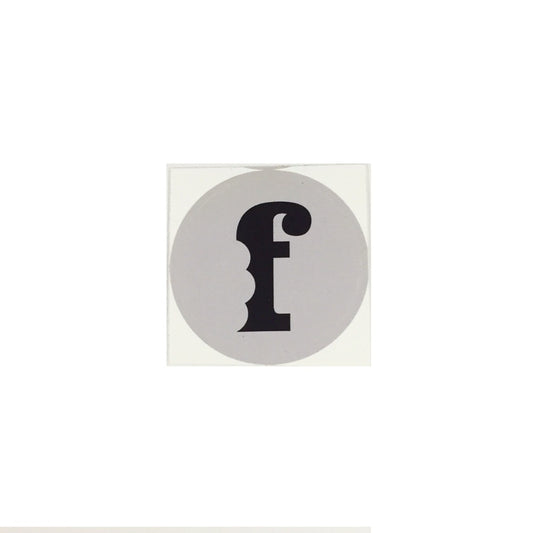 Flavor F Logo Sticker - Silver