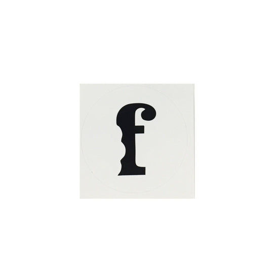 Flavor F Logo Sticker - White