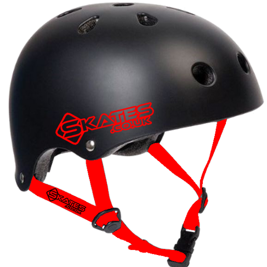 Skates.co.uk ABS Skate / Scooter Helmet - Black / Red