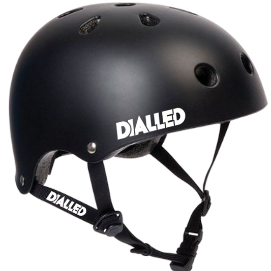 Dialled Protection Adjustable Skate / Scooter Helmet - Black / White