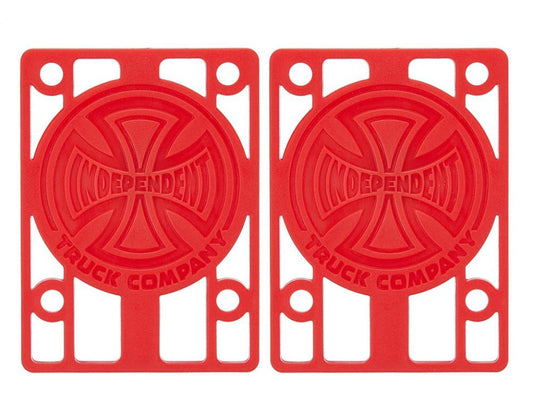 Independent Skateboard Riser Pads (Pair) - Red 1/8"