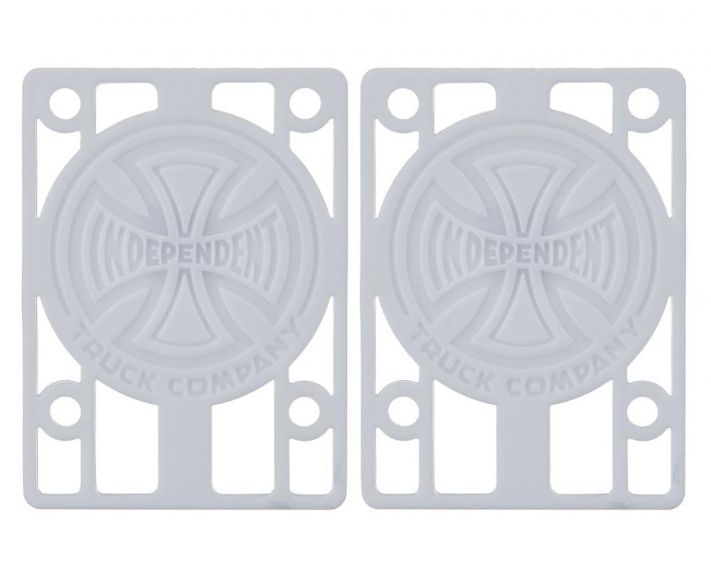 Independent Skateboard Riser Pads (Pair) - White 1/8