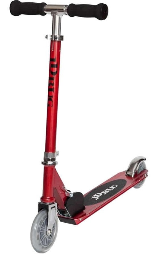 JD Bug Junior Street MS100 Kids Foldable Scooter - Red Glow Pearl