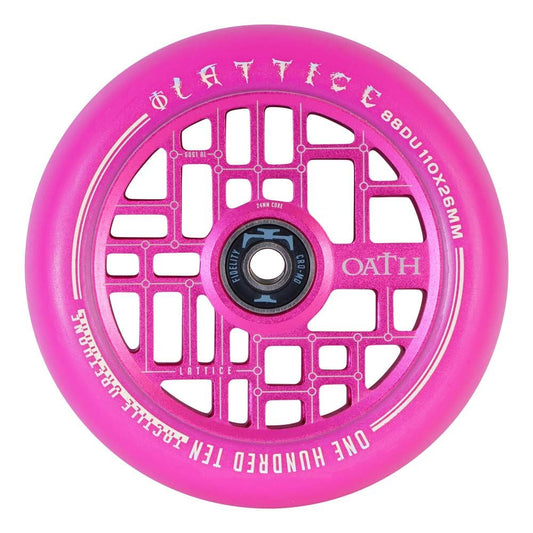 Oath Lattice 110mm Stunt Scooter Wheel - Pink