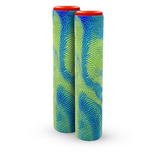Madd Gear MGP MFX Viral Grind Blue / Lime Stunt Scooter Grips - 180mm