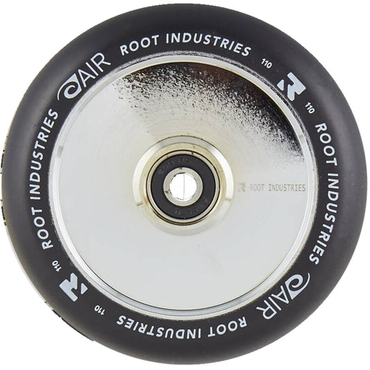 Root Industries AIR Hollowcore 110mm Stunt Scooter Wheel - Black / Mirror Chrome Silver