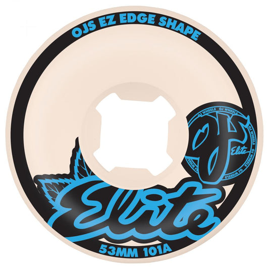 OJ Elite EZ Edge 52mm 101A Skateboard Wheels - White