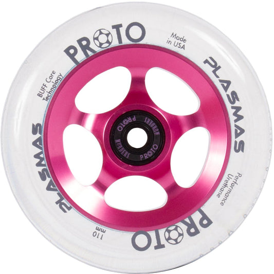 Proto Plasma 110mm Stunt Scooter Wheel - Clear / Neon Pink