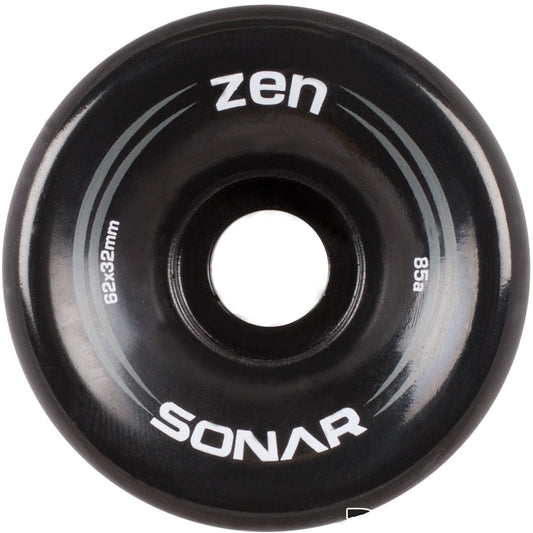 Radar Sonar Zen 85A Quad Roller Skate Wheels - Black 62mm x 32mm