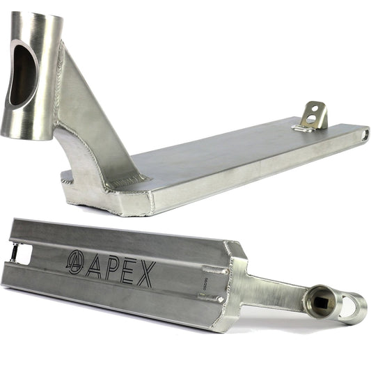 Apex Pro Raw Silver Boxed Stunt Scooter Deck - 5" x 20.1"