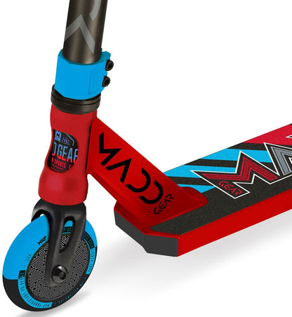 Madd Gear MGP Kick Pro V5 Complete Stunt Scooter - Red / Blue - Front Wheel
