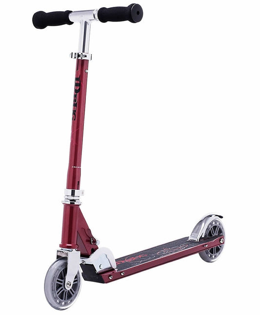 JD Bug Classic Street 120 Kids Foldable Scooter - Red Glow Pearl