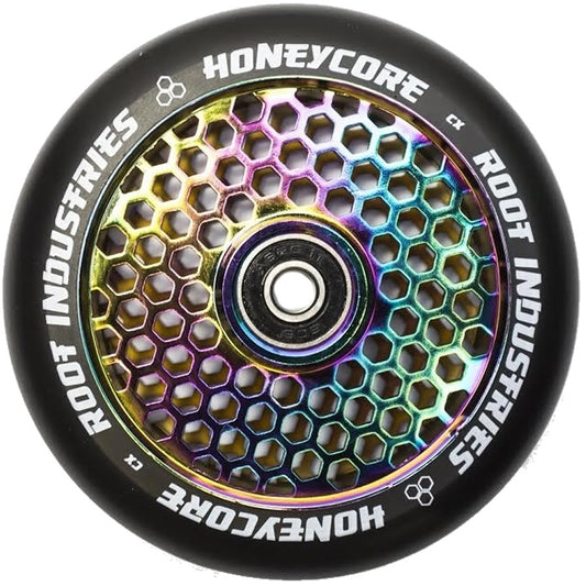 Root Industries Honeycore 120mm Stunt Scooter Wheel - Black / Rocket Fuel Neochrome