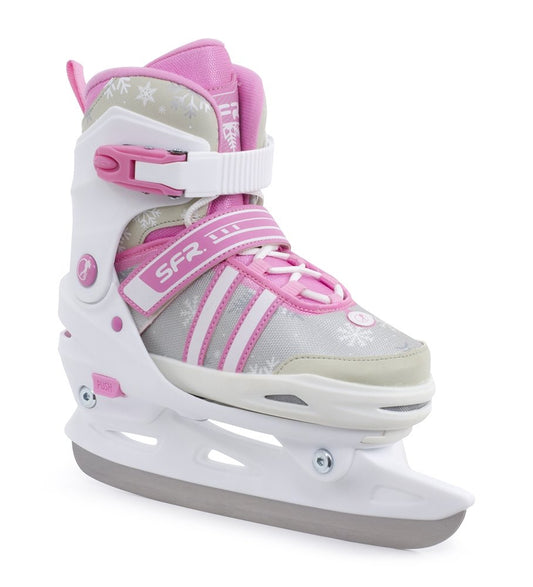 SFR Nova Adjustable Ice Skates - White / Pink