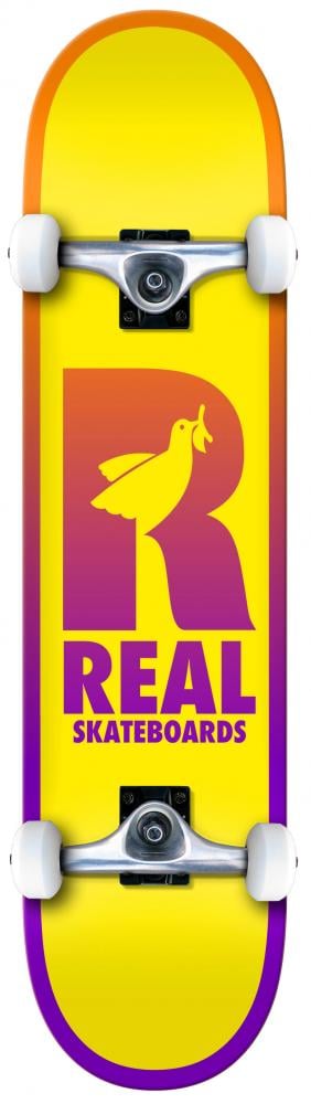 Real Be Free Yellow Complete Skateboard - 7.75" x 31.5"