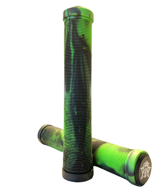 Revolution Fused Black / Green Stunt Scooter Grips - 172mm