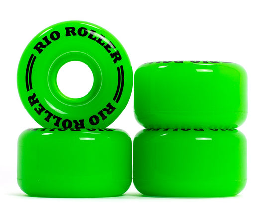 Rio Roller Coaster 82A Quad Roller Skates Wheels - Green 62mm x 36mm