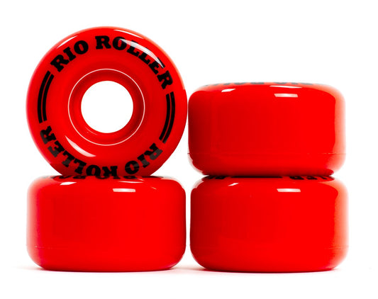 Rio Roller Coaster 82A Quad Roller Skates Wheels - Red 58mm x 33mm