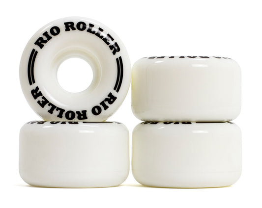 Rio Roller Coaster 82A Quad Roller Skates Wheels - White 62mm x 36mm
