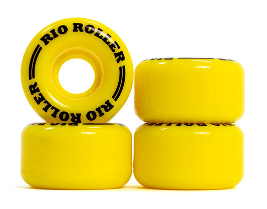 Rio Roller Coaster 82A Quad Roller Skates Wheels - Yellow 62mm x 36mm