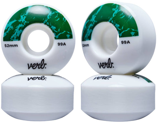 Verb Dip 52mm 99A Skateboard Wheels - Marble Mint Green