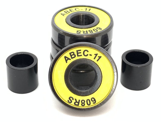 Logic ABEC 11 Yellow Scooter Bearings - 4 Pack