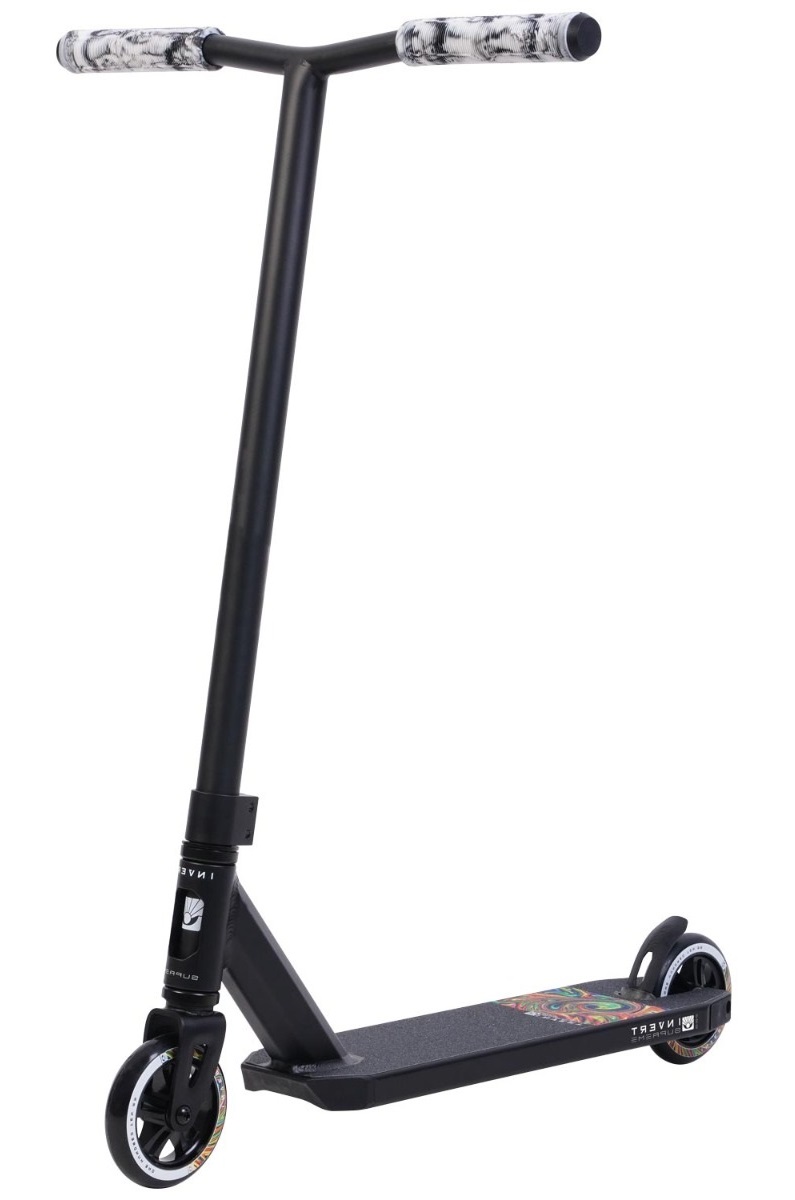 An image of Invert Supreme 2-8-13 Stunt Scooter - Black / White