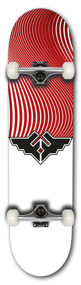 An image of Fracture Wings V4 Series Complete Skateboard - Red 7.75"