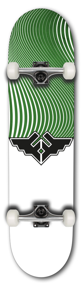 An image of Fracture Wings V4 Series Complete Skateboard - Green 7.75"