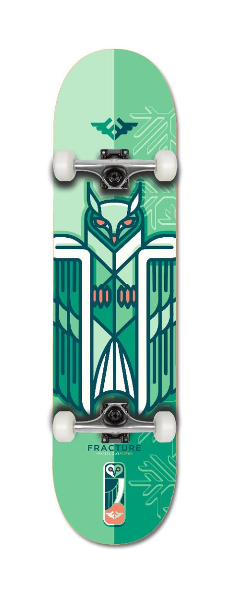 An image of Fracture X Jono Wood 8.25" Complete Skateboard - Green