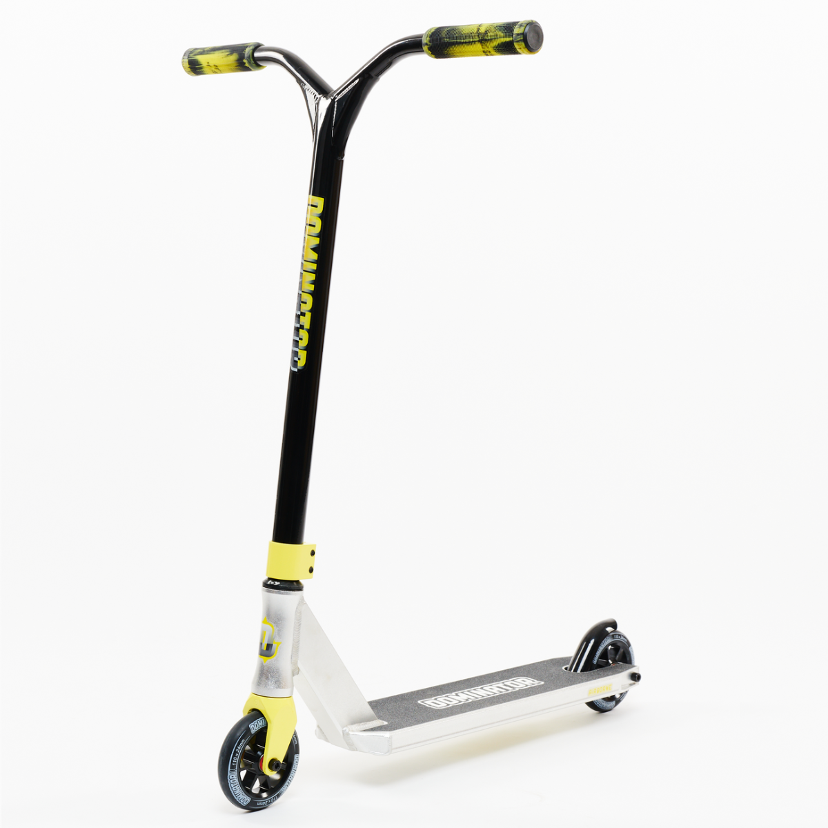 An image of Dominator Airborne Complete Pro Stunt Scooter - Anodised Silver / Black